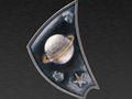 Saturn Brooch - Sterling Silver - 22k Gold - 2 inches