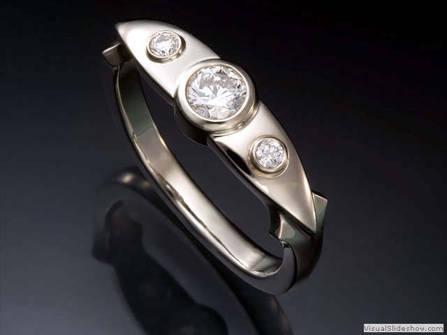 Forged - Carved - White Gold - Diamonds