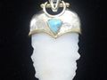 Found Quartz Arrowhead - Sterling Silver - Turquoise - 18k Gold - 2 inches