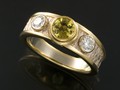 Yellow Tourmaline - Diamonds - 18k Gold